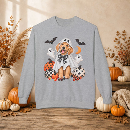 Golden Retriever Ghost Costume Sweatshirt
