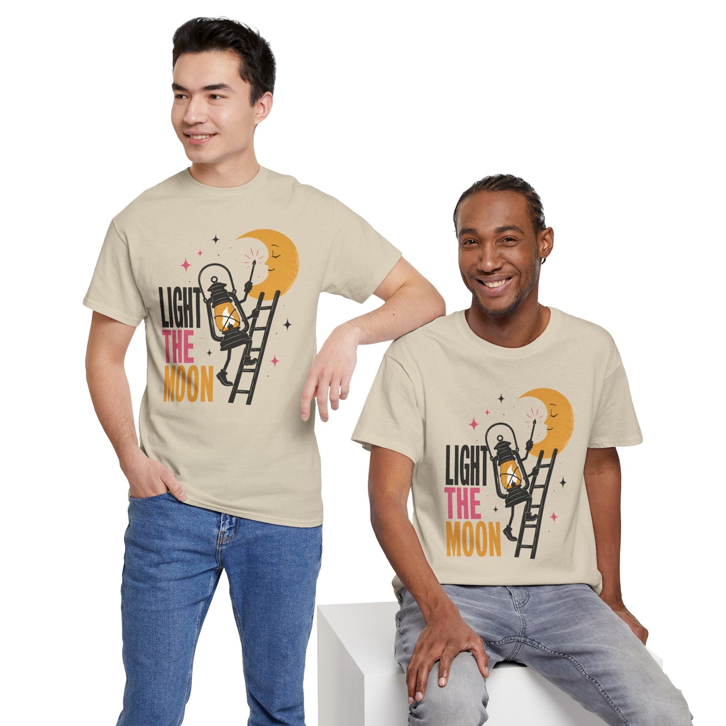 Light the Moon Pop Art Tee — Lantern Lighting the Moon Graphic Tee