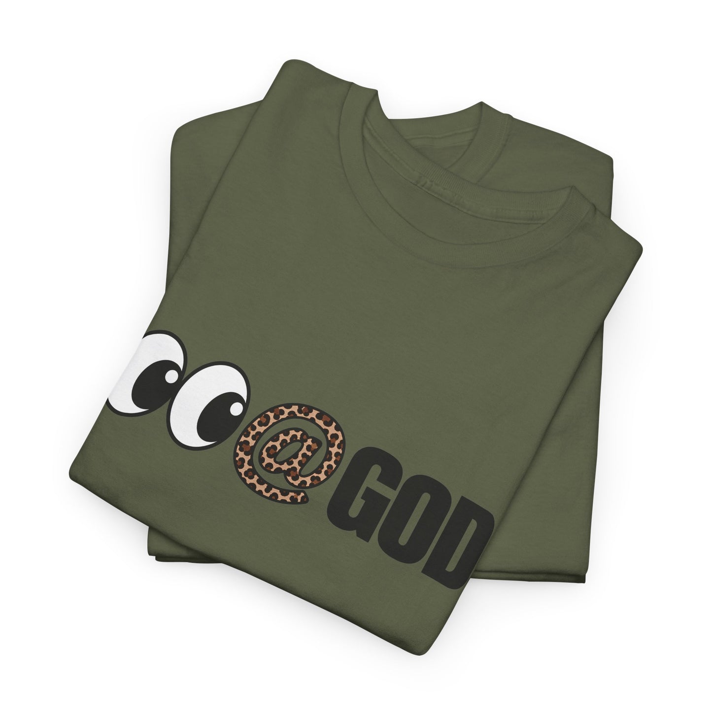 Look At God Leopard Print Graphic Tee
