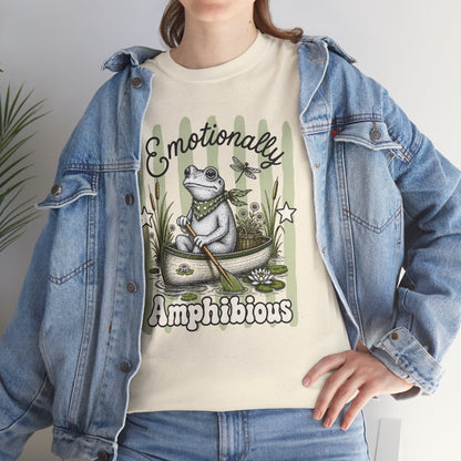 Emotionally Amphibious Retro Frog Graphic Tee