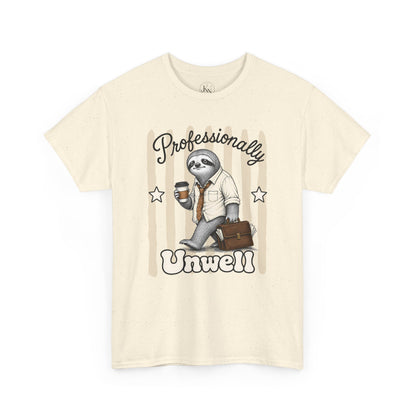 Professionally Unwell Retro Sloth Graphic Tee