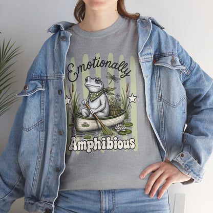 Emotionally Amphibious Retro Frog Graphic Tee