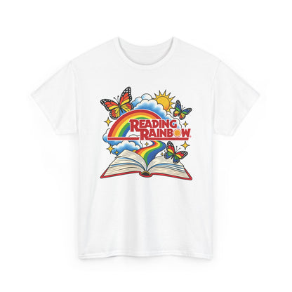 Rainbow & Butterflies Retro Book Graphic Tee