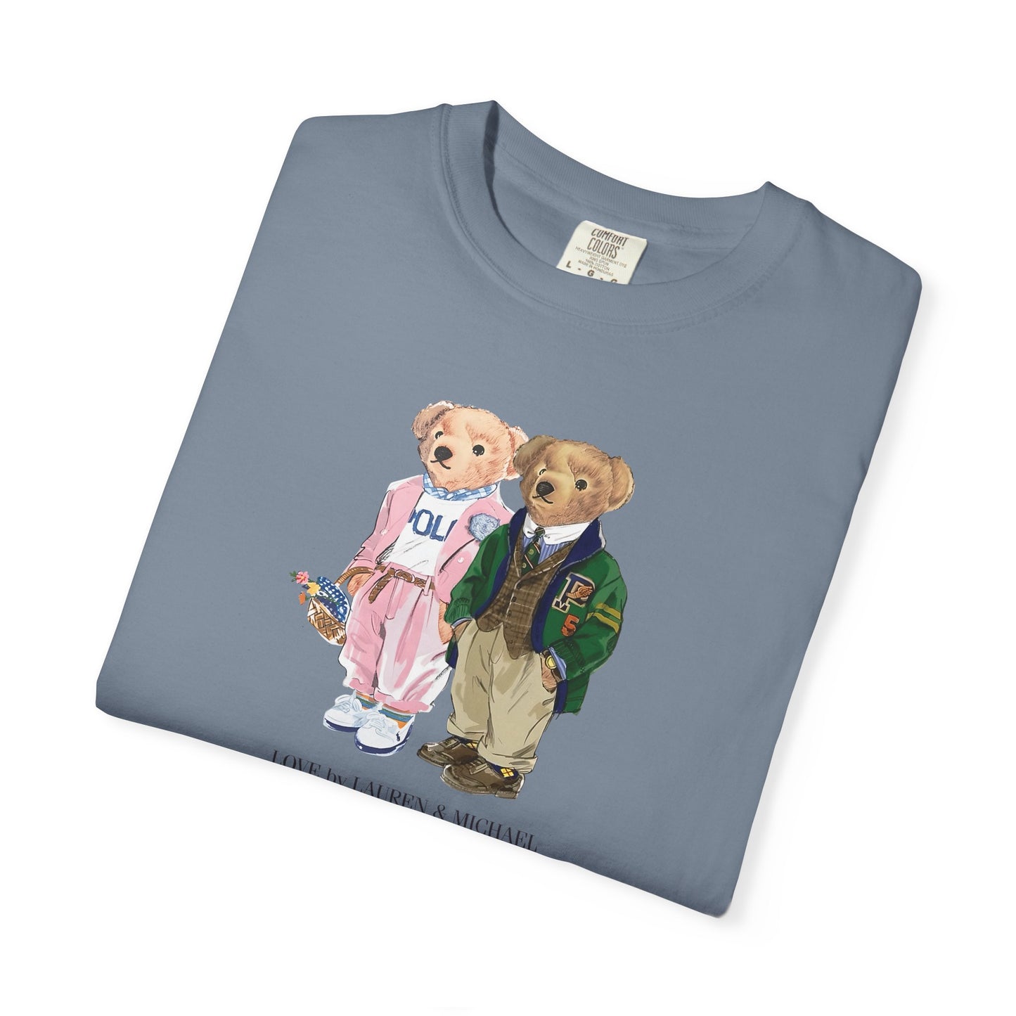 Personalized Couples T-Shirt — Custom Teddy Bear Graphic Tee | Gift for Him & Her