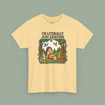 I'm Literally Just Existing Tee — Vintage Nature Graphic T-Shirt