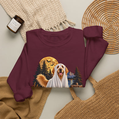 Golden Retriever Ghost Halloween Sweatshirt