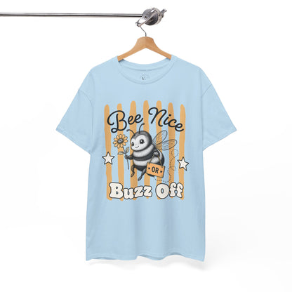 Bee Nice or Buzz Off Retro Bee Graphic Tee