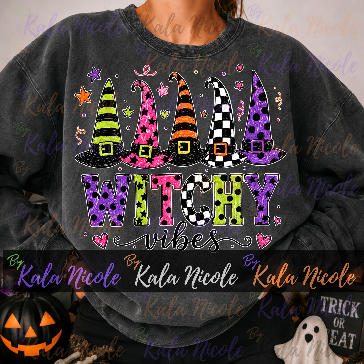 Witchy Vibes PNG Bundle | Trendy Halloween PNG | Fall PNG | Cute Witch Clipart (Digital Download)