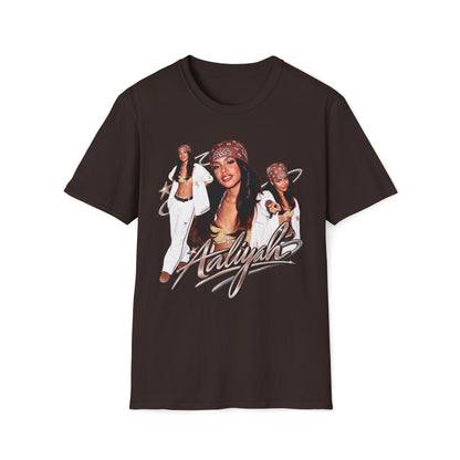 Aaliyah Tribute T-Shirt — Vintage 90s R&B Bandana Graphic Tee
