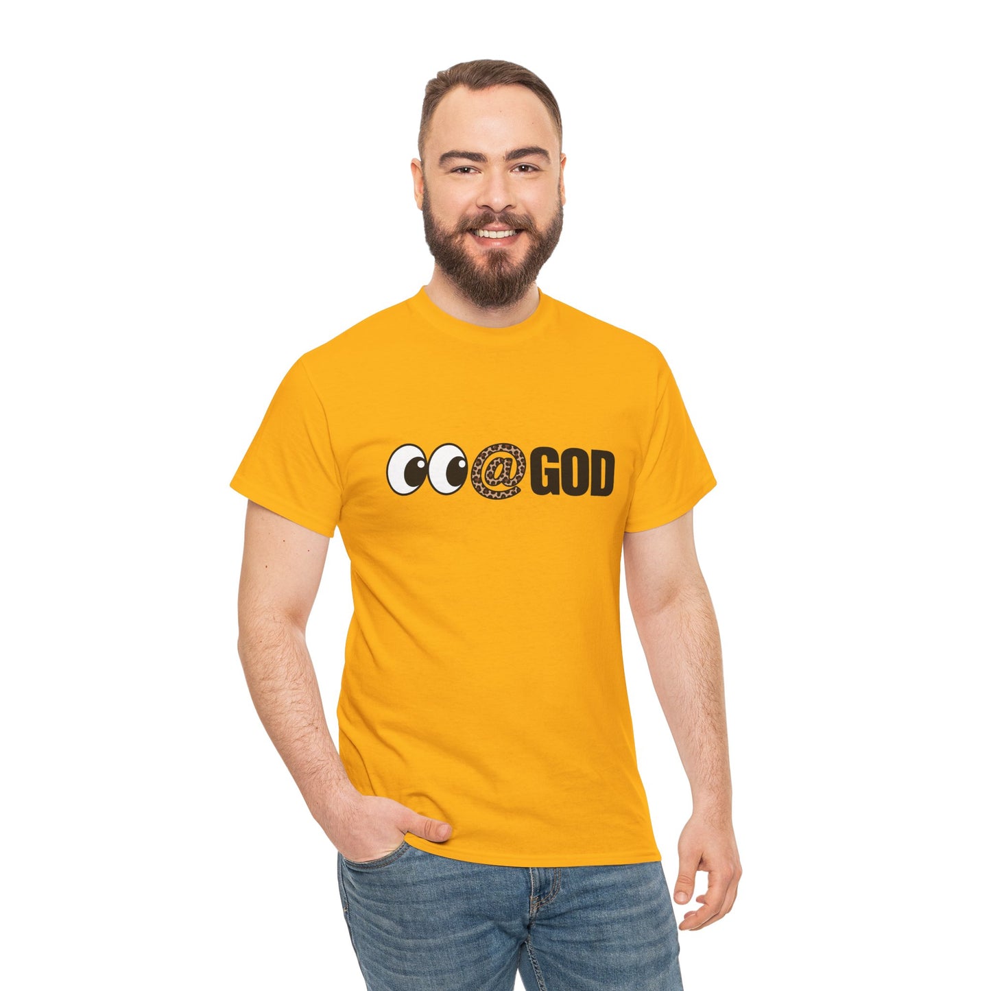 Look At God Leopard Print Graphic Tee