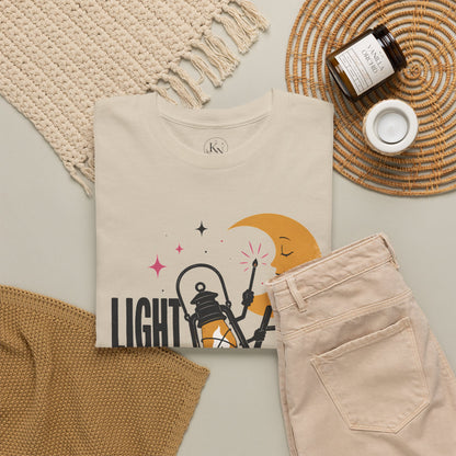 Light the Moon Pop Art Tee — Lantern Lighting the Moon Graphic Tee