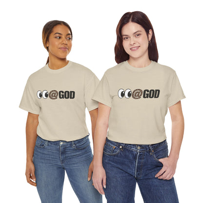 Look At God Leopard Print Graphic Tee