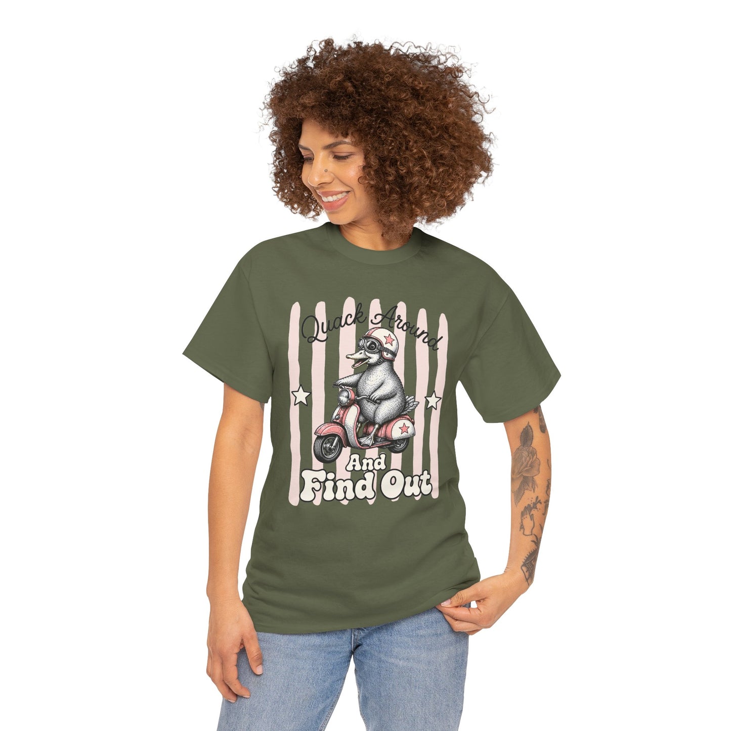 Quack Around and Find Out Retro Duck Graphic Tee