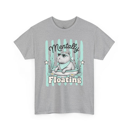 Mentally Floating Retro Capybara Graphic Tee