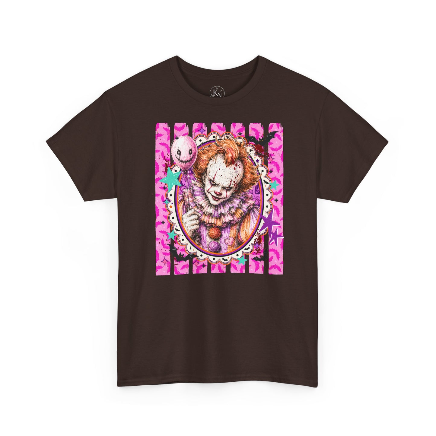 Pennywise Portrait Tee — Colorful Spooky Horror Shirt