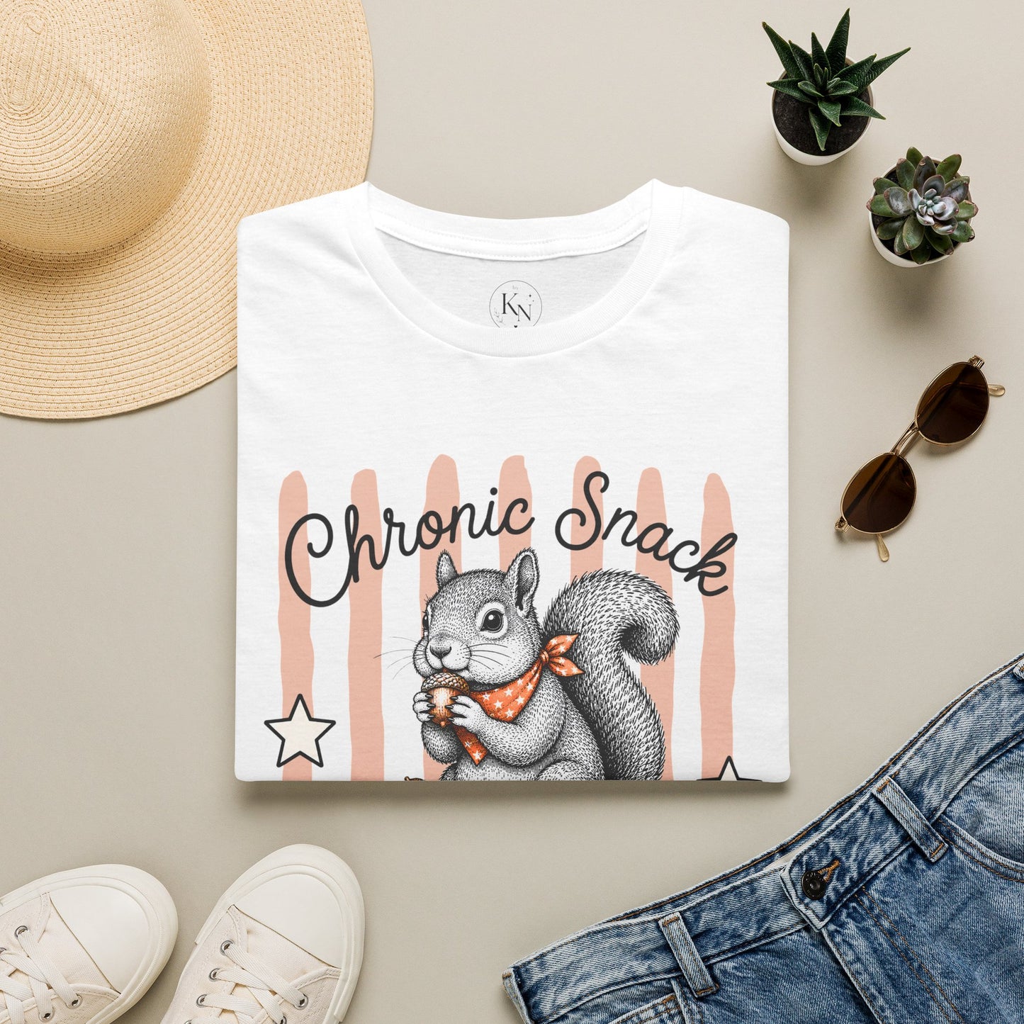 'Chronic Snack Collector' Squirrel Graphic Tee