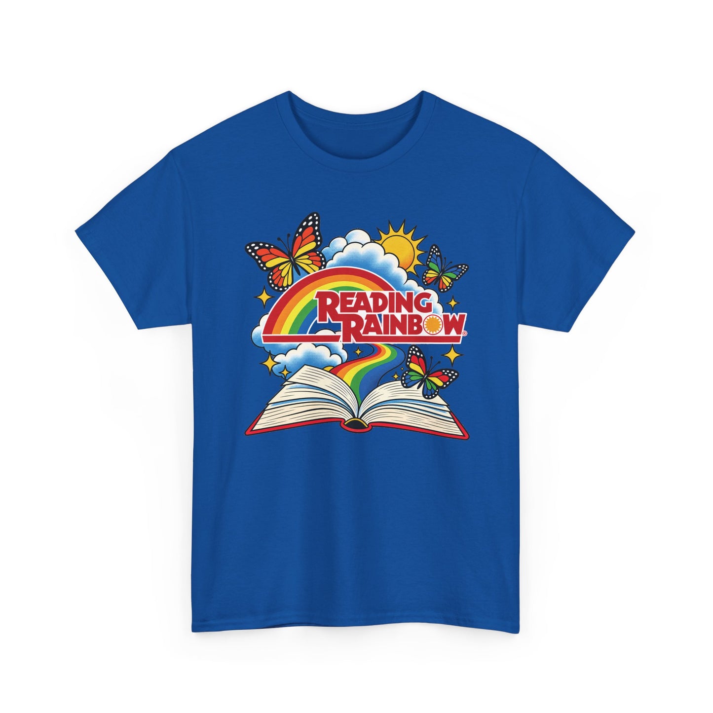 Rainbow & Butterflies Retro Book Graphic Tee