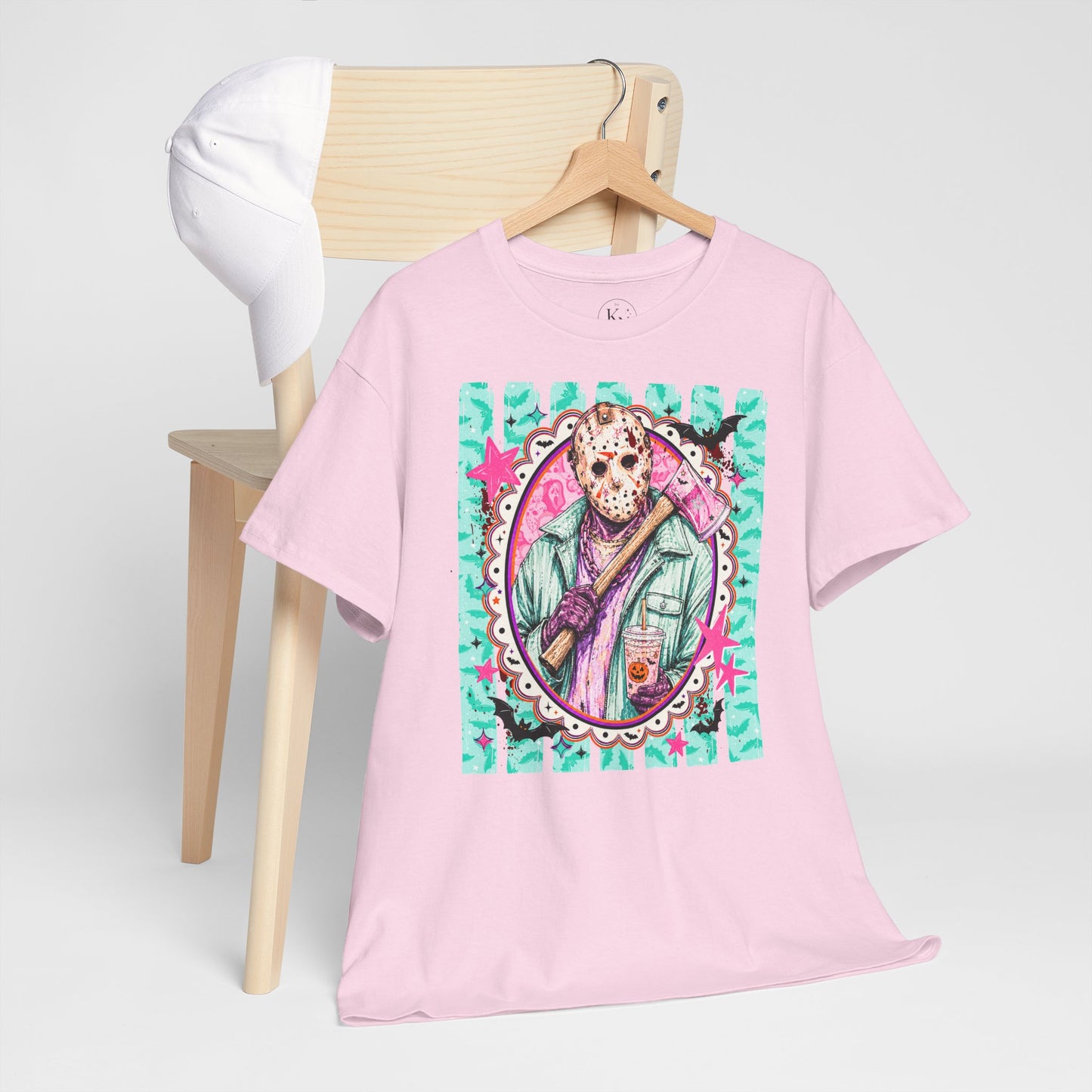 Jason Portrait Tee — Colorful Spooky Horror Shirt