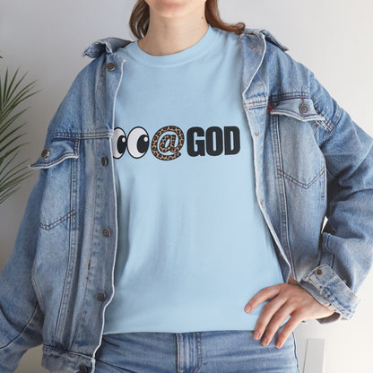 Look At God Leopard Print Graphic Tee