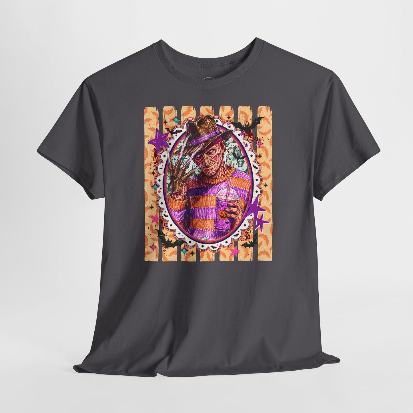 Freddy Krueger Portrait Tee — Colorful Spooky Horror Shirt