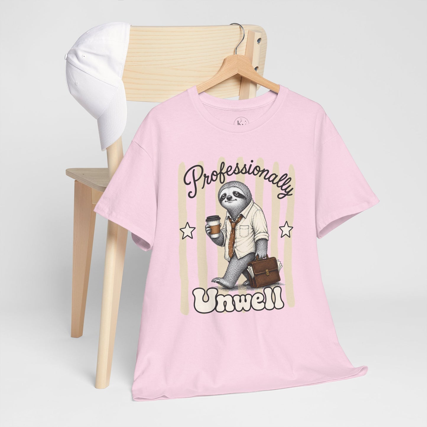 Professionally Unwell Retro Sloth Graphic Tee