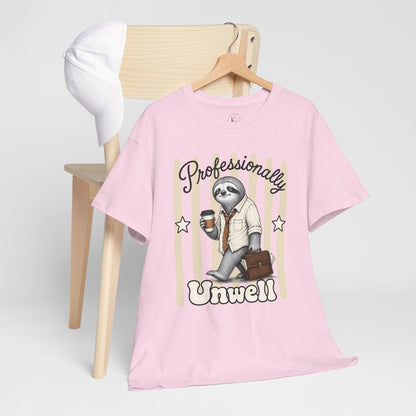 Professionally Unwell Retro Sloth Graphic Tee