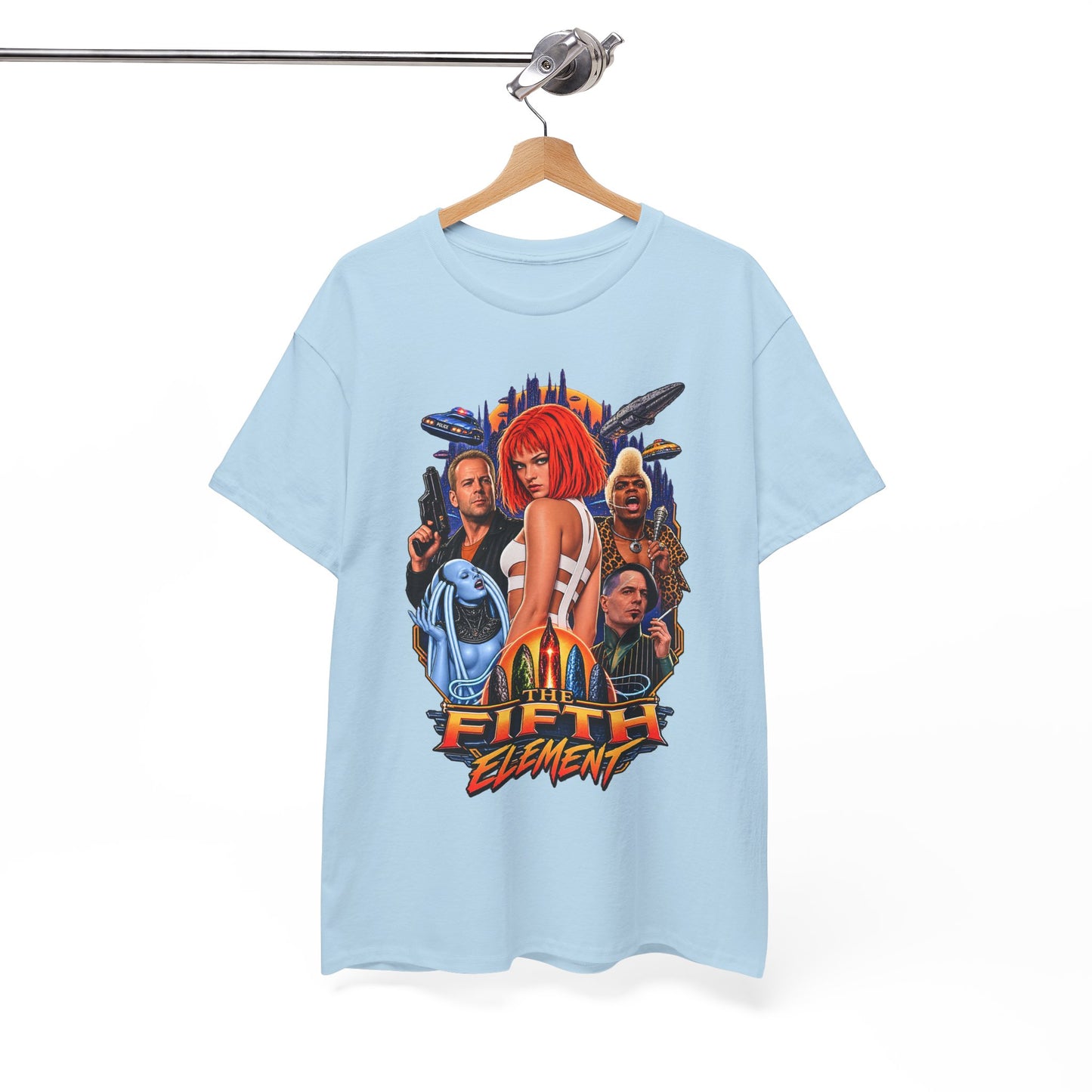 Retro Sci-Fi Character Collage Graphic Tee