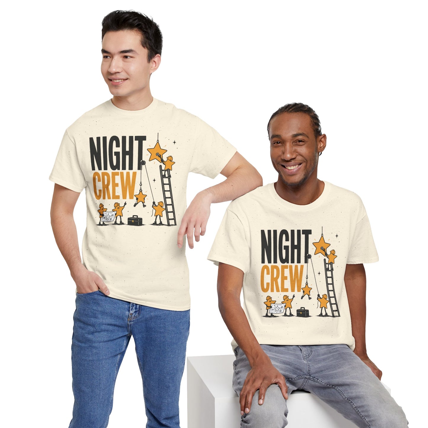 Night Crew Pop Art Tee — Stars Hanging Stars Graphic Tee