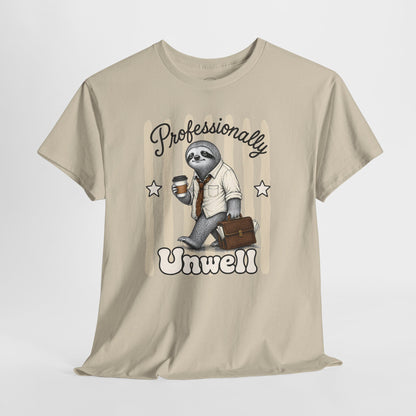 Professionally Unwell Retro Sloth Graphic Tee