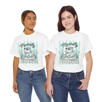 Mentally Floating Retro Capybara Graphic Tee
