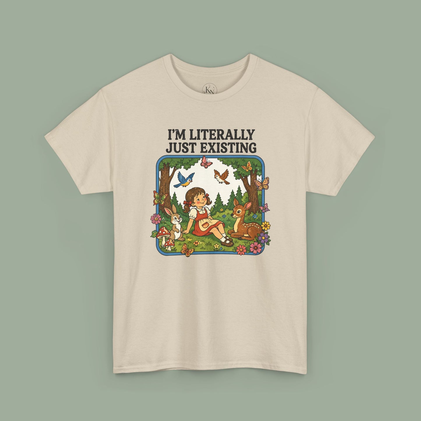 I'm Literally Just Existing Tee — Vintage Nature Graphic T-Shirt
