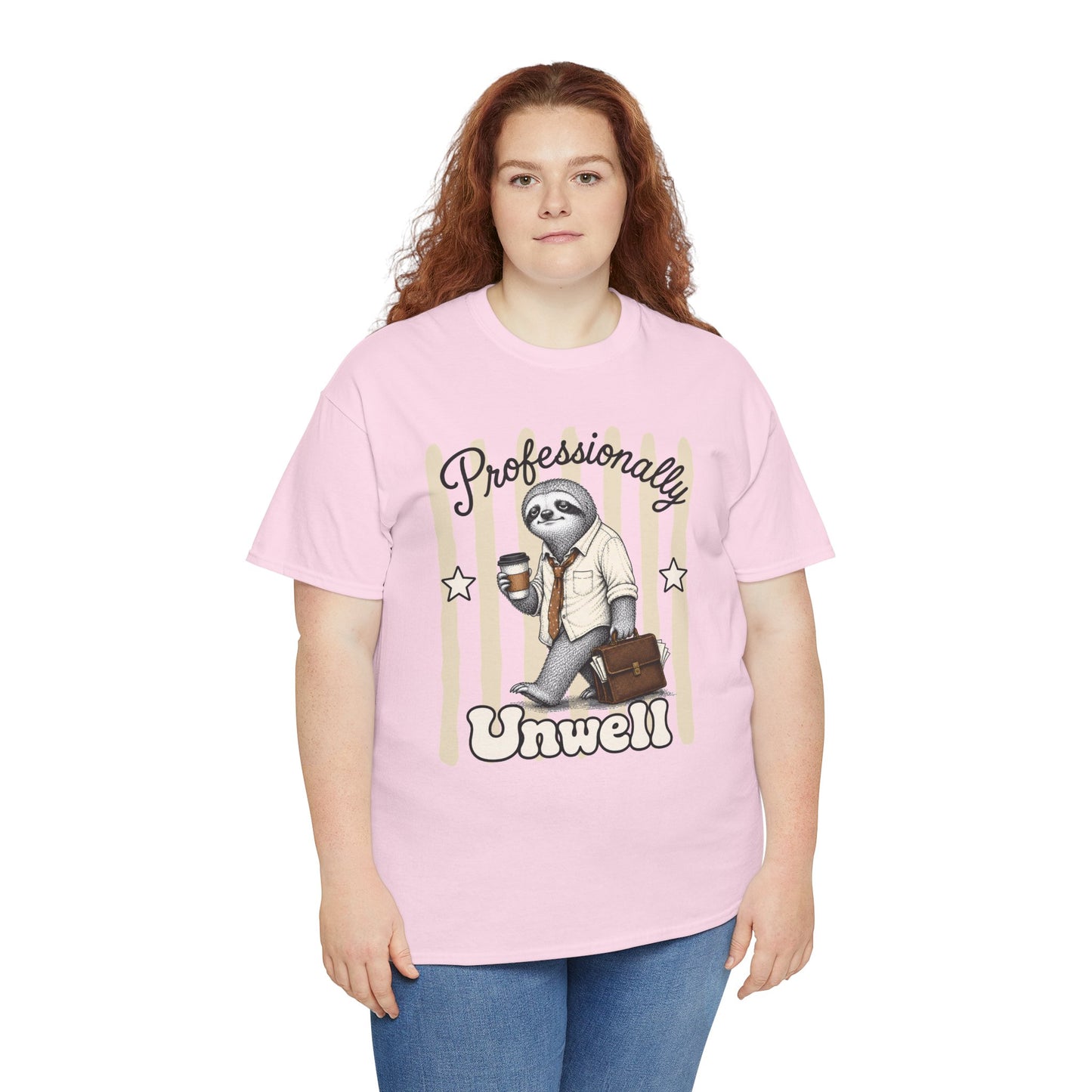 Professionally Unwell Retro Sloth Graphic Tee