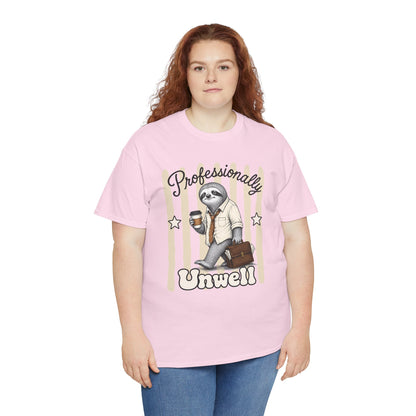 Professionally Unwell Retro Sloth Graphic Tee