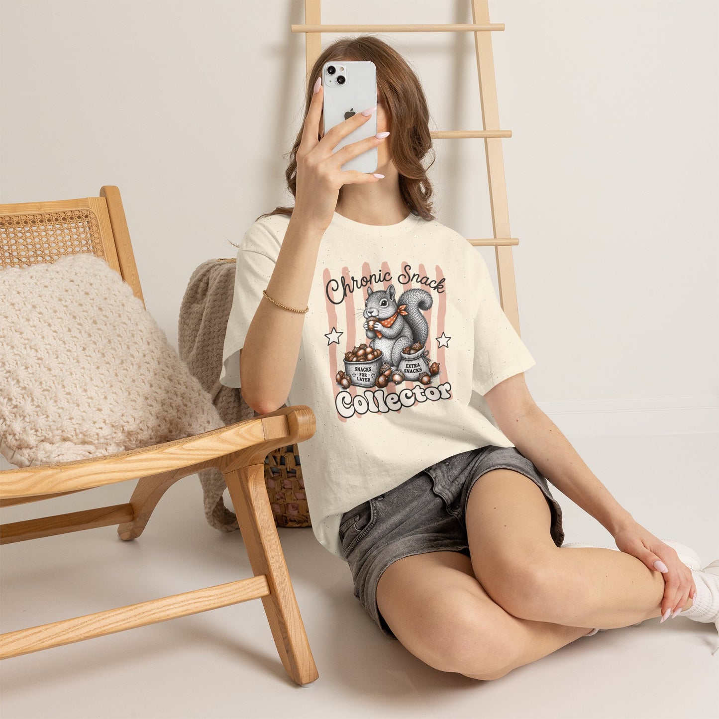 Chronic Snack Collector Retro Squirrel Graphic Tee