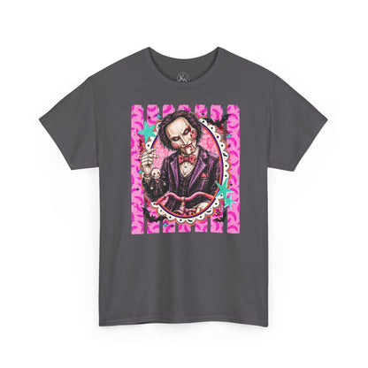 Saw Portrait Tee — Colorful Spooky Horror Shirt