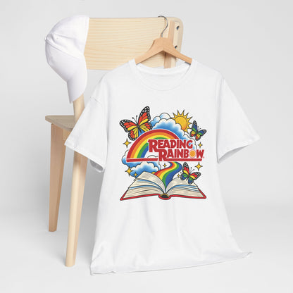 Rainbow & Butterflies Retro Book Graphic Tee
