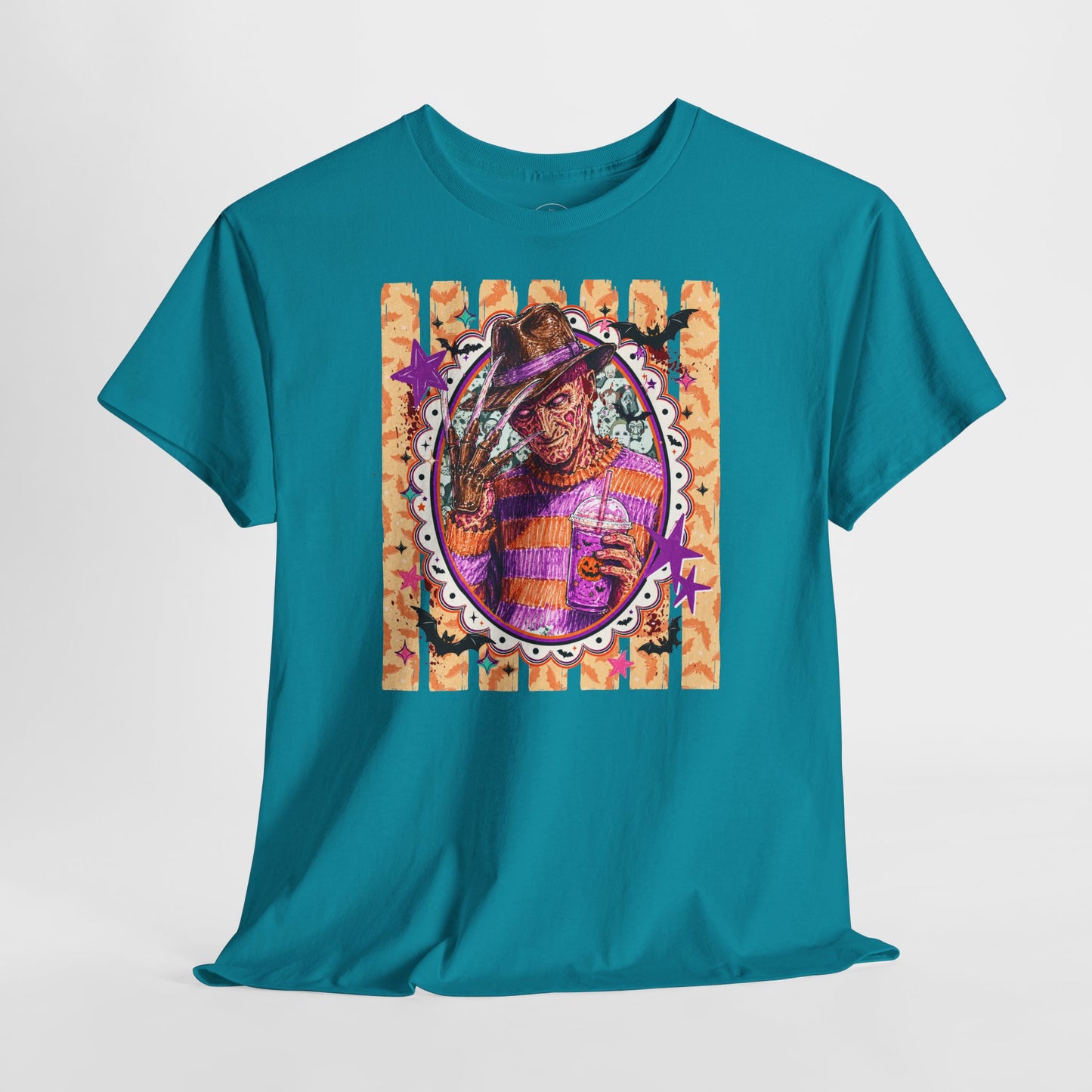Freddy Krueger Portrait Tee — Colorful Spooky Horror Shirt