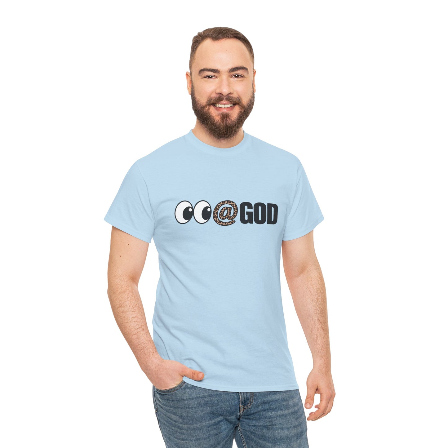 Look At God Leopard Print Graphic Tee