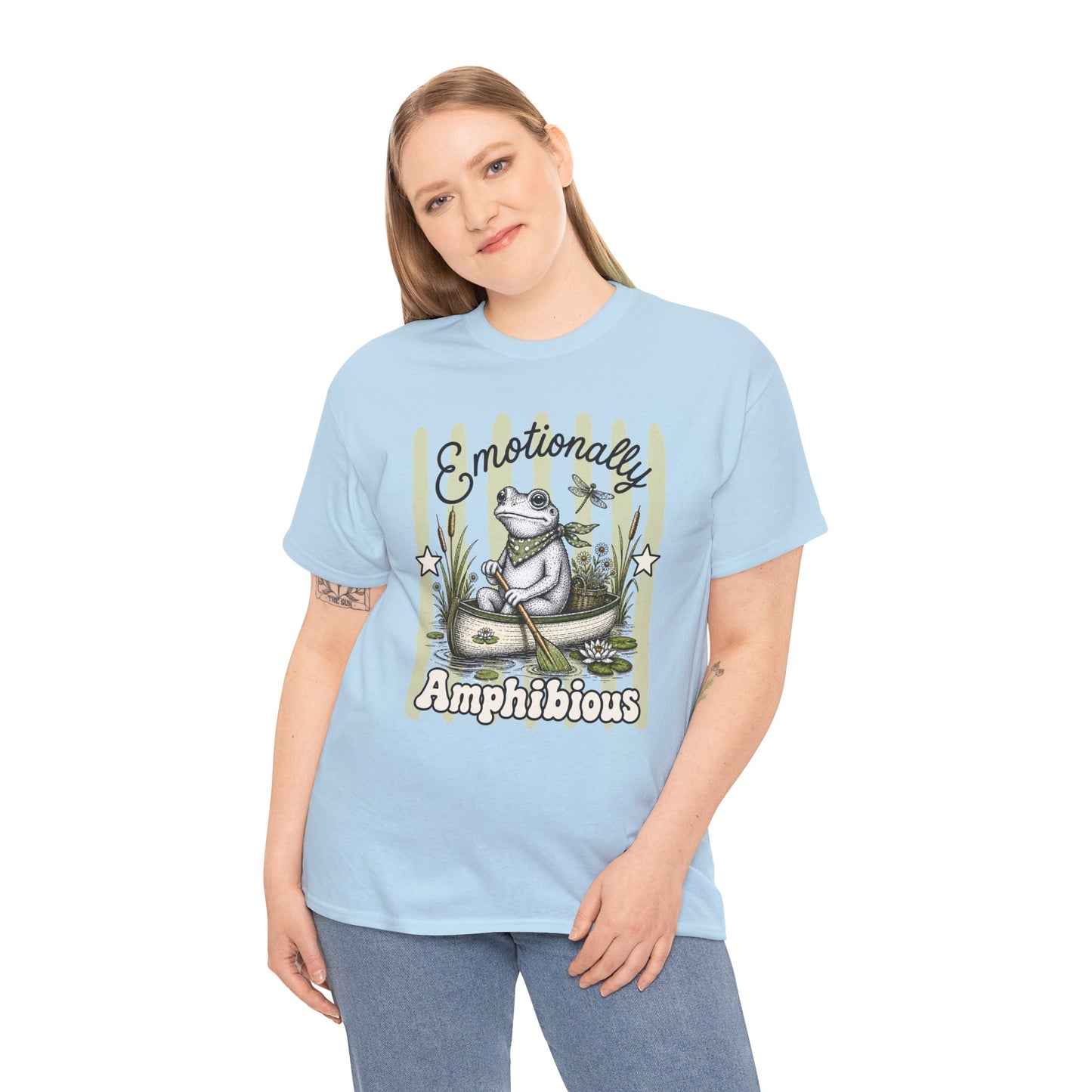 Emotionally Amphibious Retro Frog Graphic Tee