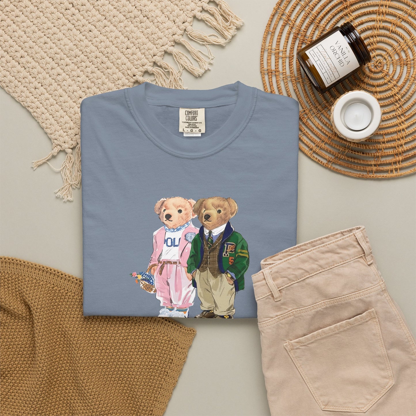 Personalized Couples T-Shirt — Custom Teddy Bear Graphic Tee | Gift for Him & Her
