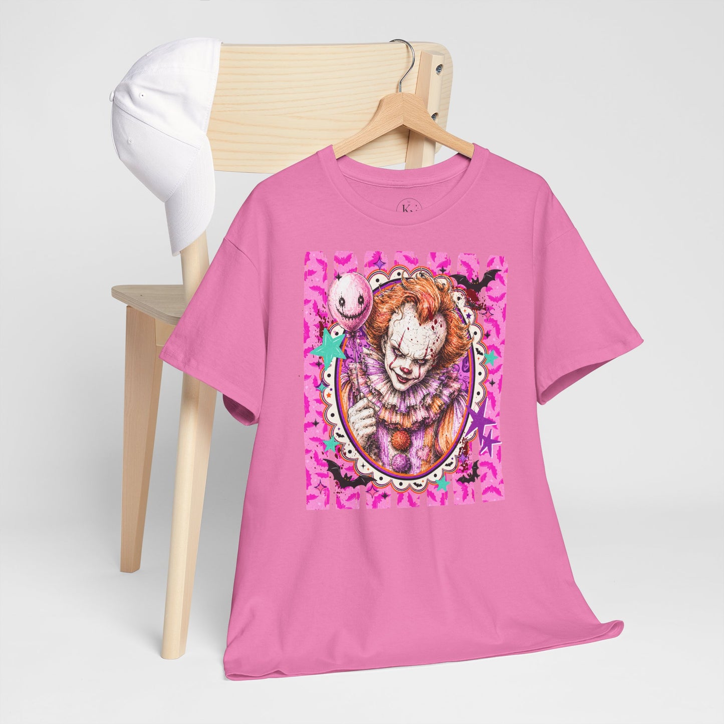 Pennywise Portrait Tee — Colorful Spooky Horror Shirt