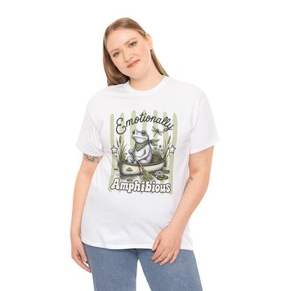 Emotionally Amphibious Retro Frog Graphic Tee