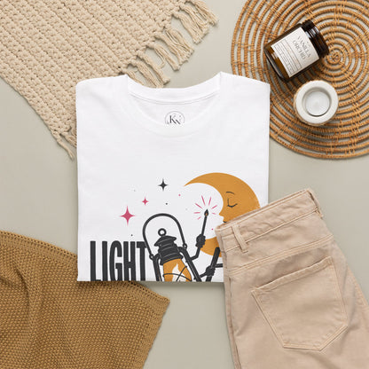 Light the Moon Pop Art Tee — Lantern Lighting the Moon Graphic Tee
