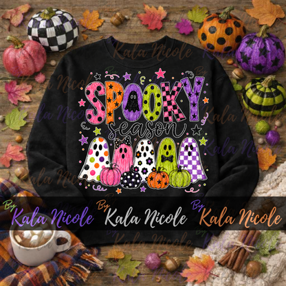 Spooky Season PNG Bundle | Trendy Halloween PNG | Fall PNG | Cute Ghost Clipart (Digital Download)