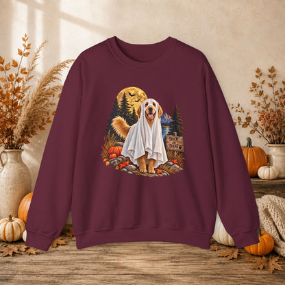 Golden Retriever Ghost Halloween Sweatshirt