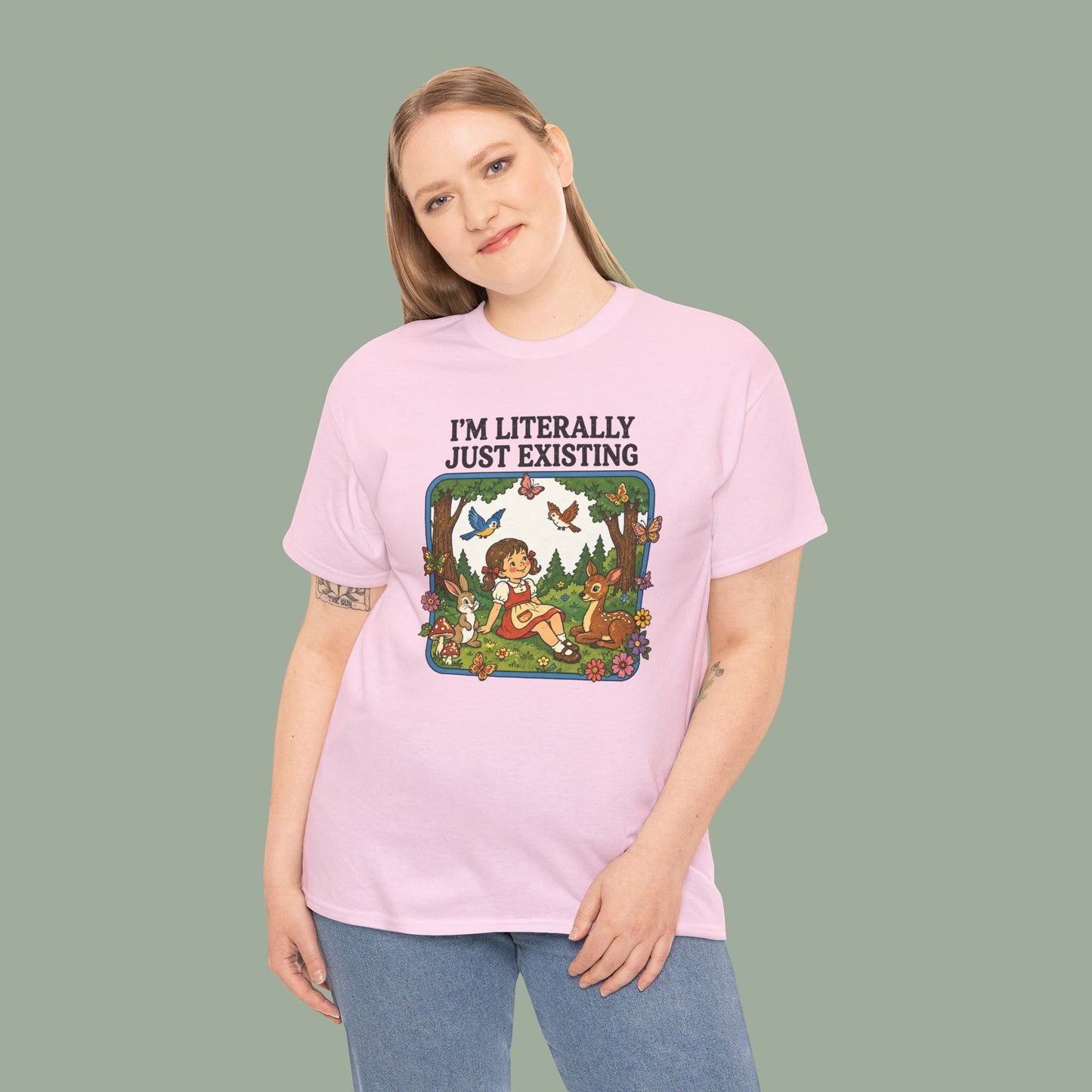 I'm Literally Just Existing Tee — Vintage Nature Graphic T-Shirt