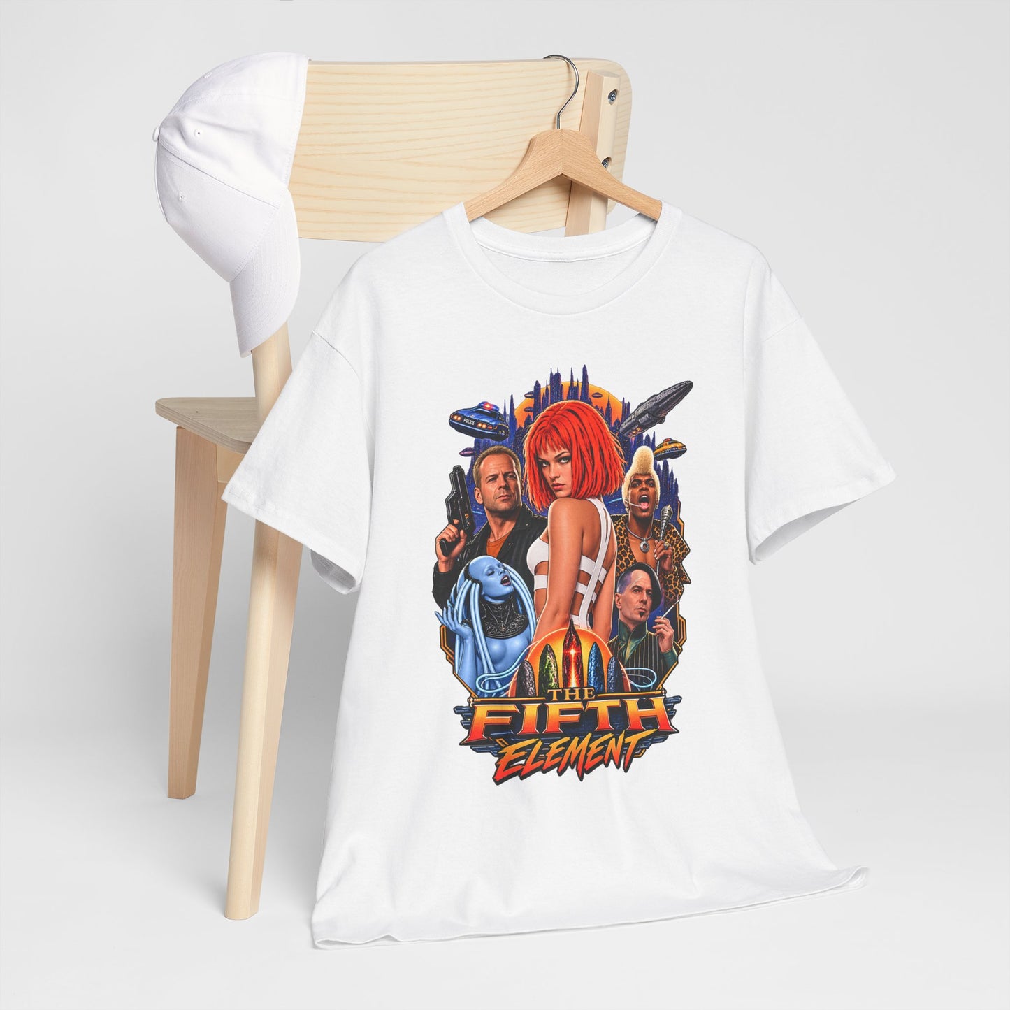 Retro Sci-Fi Character Collage Graphic Tee