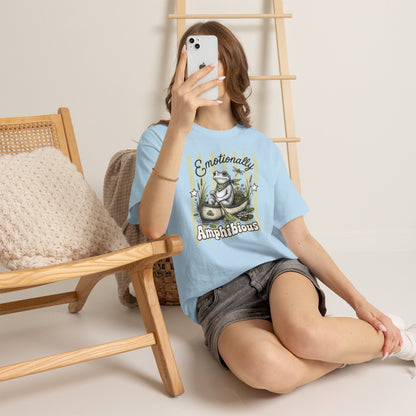 Emotionally Amphibious Retro Frog Graphic Tee