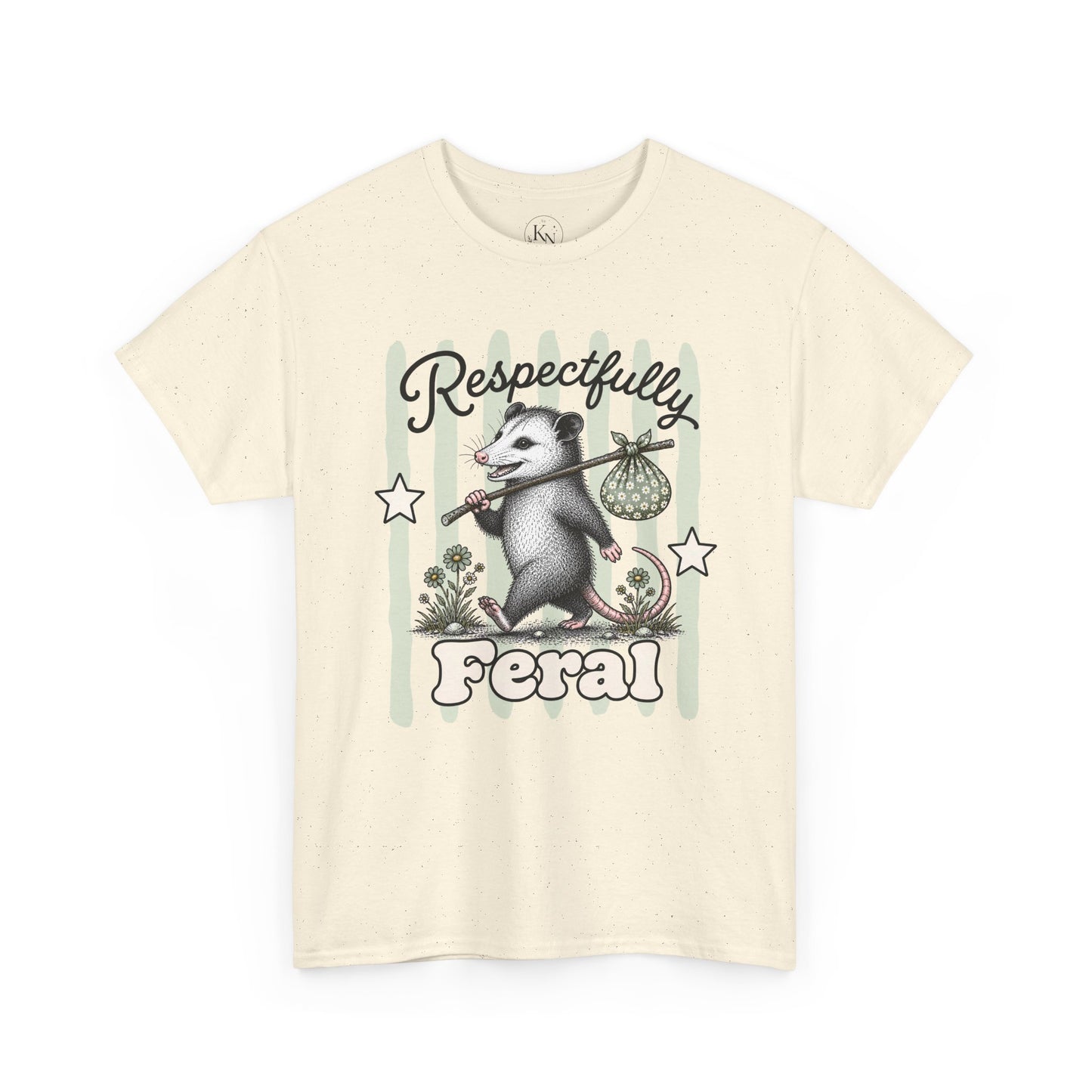 Respectfully Feral Retro Possum Graphic Tee