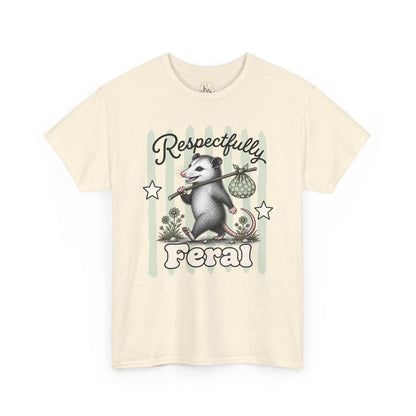 Respectfully Feral Retro Possum Graphic Tee
